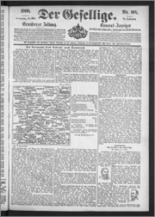 Der Gesellige : Graudenzer Zeitung 1900.05.10, Jg. 74, No. 108