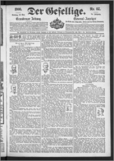 Der Gesellige : Graudenzer Zeitung 1900.05.20, Jg. 74, No. 117