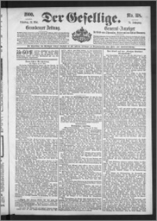 Der Gesellige : Graudenzer Zeitung 1900.05.22, Jg. 74, No. 118