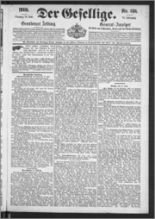 Der Gesellige : Graudenzer Zeitung 1900.06.19, Jg. 74, No. 140