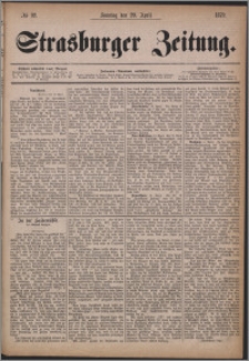 Strasburger Zeitung 20.04.1879, nr 92