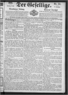 Der Gesellige : Graudenzer Zeitung 1900.07.08, Jg. 75, No. 157