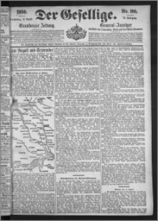 Der Gesellige : Graudenzer Zeitung 1900.08.16, Jg. 75, No. 190