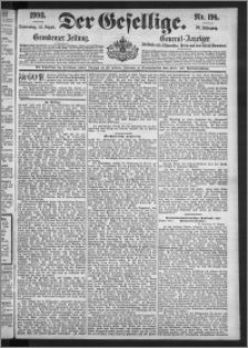 Der Gesellige : Graudenzer Zeitung 1900.08.23, Jg. 75, No. 196