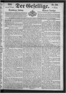 Der Gesellige : Graudenzer Zeitung 1900.08.29, Jg. 75, No. 201