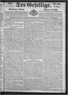Der Gesellige : Graudenzer Zeitung 1900.08.31, Jg. 75, No. 203