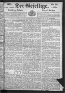 Der Gesellige : Graudenzer Zeitung 1900.09.05, Jg. 75, No. 207