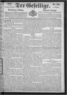Der Gesellige : Graudenzer Zeitung 1900.09.13, Jg. 75, No. 214