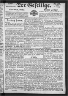 Der Gesellige : Graudenzer Zeitung 1900.09.19, Jg. 75, No. 219