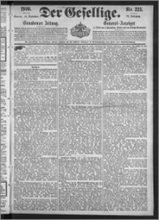 Der Gesellige : Graudenzer Zeitung 1900.09.23, Jg. 75, No. 223
