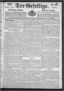 Der Gesellige : Graudenzer Zeitung 1900.10.06, Jg. 75, No. 234