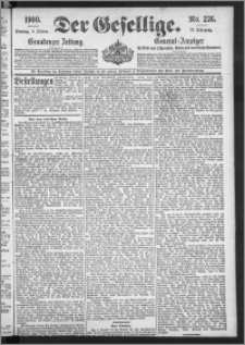 Der Gesellige : Graudenzer Zeitung 1900.10.09, Jg. 75, No. 236