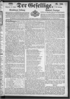 Der Gesellige : Graudenzer Zeitung 1900.10.13, Jg. 75, No. 240