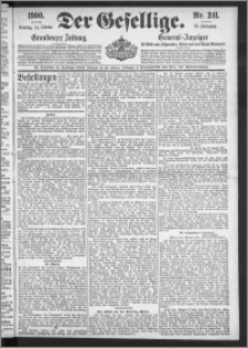 Der Gesellige : Graudenzer Zeitung 1900.10.14, Jg. 75, No. 241