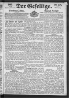 Der Gesellige : Graudenzer Zeitung 1900.11.03, Jg. 75, No. 258