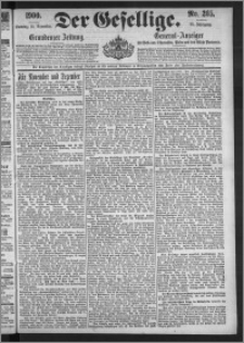 Der Gesellige : Graudenzer Zeitung 1900.11.11, Jg. 75, No. 265