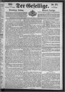Der Gesellige : Graudenzer Zeitung 1900.11.18, Jg. 75, No. 271