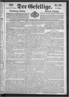 Der Gesellige : Graudenzer Zeitung 1900.11.20, Jg. 75, No. 272