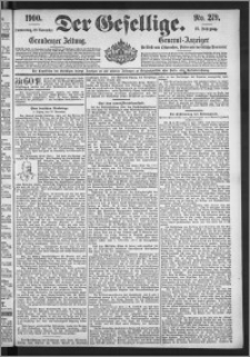 Der Gesellige : Graudenzer Zeitung 1900.11.29, Jg. 75, No. 279