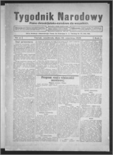 Tygodnik Narodowy : pismo chrześcijańsko-narodowe dla wszystkich 1923.06.10, R. 1 nr 4