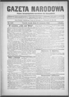 Gazeta Narodowa : pismo chrześcijańsko-narodowe dla wszystkich 1923.08.15, R. 1, nr 20