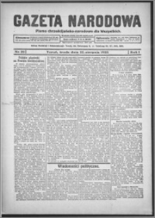 Gazeta Narodowa : pismo chrześcijańsko-narodowe dla wszystkich 1923.08.22, R. 1, nr 22