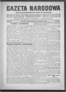 Gazeta Narodowa : pismo chrześcijańsko-narodowe dla wszystkich 1923.12.19, R. 1, nr 56