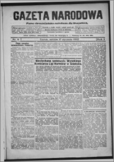 Gazeta Narodowa : pismo chrześcijańsko-narodowe dla wszystkich 1925.01.17, R. 3, nr 6