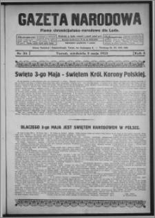 Gazeta Narodowa : pismo chrześcijańsko-narodowe dla ludu 1925.05.03, R. 3, nr 36