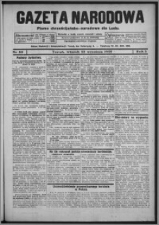 Gazeta Narodowa : pismo chrześcijańsko-narodowe dla ludu 1925.09.22, R. 3, nr 88