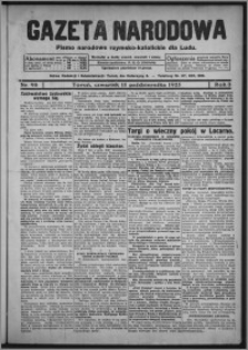 Gazeta Narodowa : pismo chrześcijańsko-narodowe dla ludu 1925.10.15, R. 3, nr 98