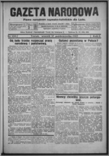 Gazeta Narodowa : pismo narodowe rzymsko-katolickie dla ludu 1925.10.27, R. 3, nr 103