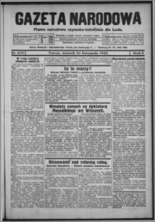 Gazeta Narodowa : pismo narodowe rzymsko-katolickie dla ludu 1925.11.10, R. 3, nr 109