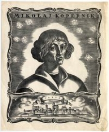 Portret Mikołaja Kopernika z panoramą Torunia