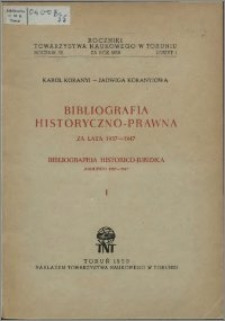 Bibliografia historyczno-prawna za lata 1937-1947 = Bibliographia historico-juridica annorum 1937-1947. 1