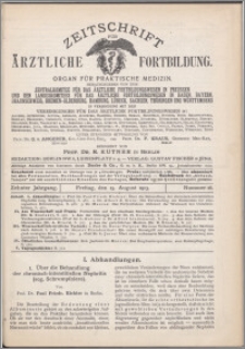Zeitschrift für Ärztliche Fortbildung, Jg. 10 (1913) nr 16
