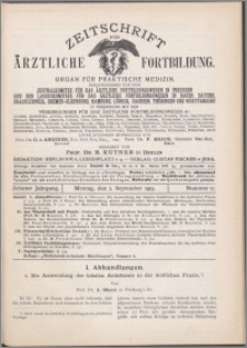 Zeitschrift für Ärztliche Fortbildung, Jg. 10 (1913) nr 17