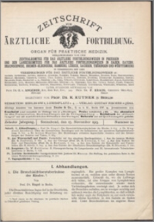 Zeitschrift für Ärztliche Fortbildung, Jg. 10 (1913) nr 22