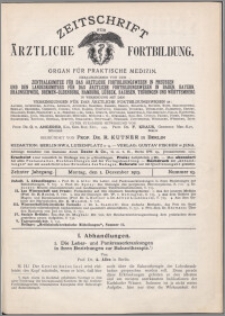 Zeitschrift für Ärztliche Fortbildung, Jg. 10 (1913) nr 23