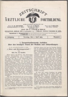 Zeitschrift für Ärztliche Fortbildung, Jg. 20 (1923) nr 7