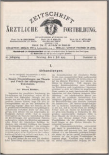 Zeitschrift für Ärztliche Fortbildung, Jg. 20 (1923) nr 13