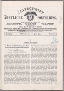Zeitschrift für Ärztliche Fortbildung, Jg. 20 (1923) nr 15
