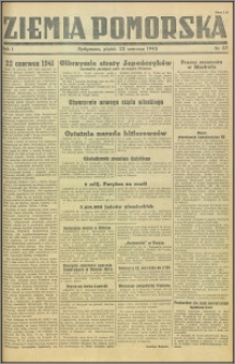 Ziemia Pomorska, 1945.06.22, R.1, nr 87