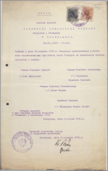 [Komitet Sędziów Pierwszej Pomorskiej Wystawy Rolnictwa i Przemysłu w Grudziądzu : 26.VI.-1925 - 12.VII. Uchwałą z dnia 26. czerwca 1925 r. Przyznaję podziękowanie p. Wacławowi Szczeblewskiemu dyr.Szkoły Sztuk Pięknych za organizację wystawy malarstwa i rzeźby...]