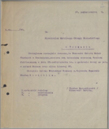 [Pomorska Szkoła Sztuk Pięknych w Grudziądzu... Do Kuratorjum Szkolnego Okręgu Poznańskiego w Poznaniu... z dnia 17 października 1932 r.].