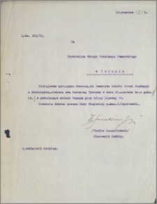 [Pomorska Szkoła Sztuk Pięknych w Grudziądzu... Do Kuratorjum Okręgu Szkolnego Pomorskiego w Toruniu... z dnia 10 czerwca 1931 r.].