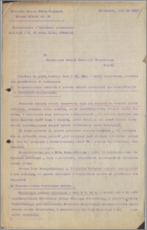 [Pomorska Szkoła Sztuk Pięknych w Grudziądzu... Do Kuratorjum Okręgu Szkolnego Pomorskiego w Toruniu... z dnia 19 listopada 1924 r.].