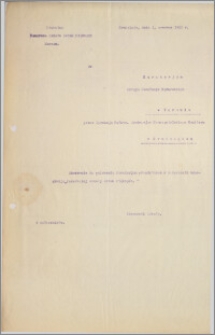 [Prywatna Pomorska Szkoła Sztuk Pięknych w Grudziądzu... Do Kuratorjum Okręgu Szkolnego Pomorskiego w Toruniu... z dnia 1 czerwca 1923 r.].