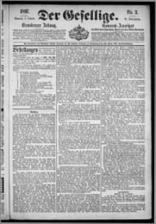 Der Gesellige : Graudenzer Zeitung 1897.01.03, Jg. 71, No. 2