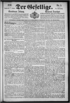 Der Gesellige : Graudenzer Zeitung 1897.01.07, Jg. 71, No. 5